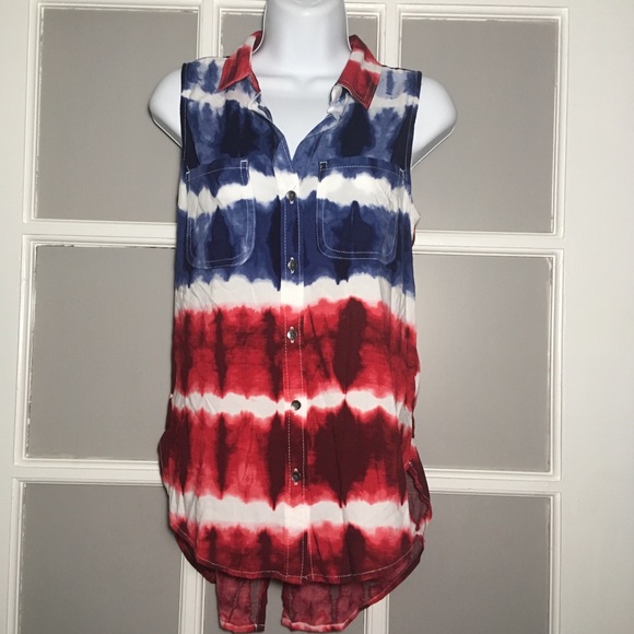 ROCK AND REPUBLIC OMBRÉ PLAID BLOUSE - Picture 4 of 8